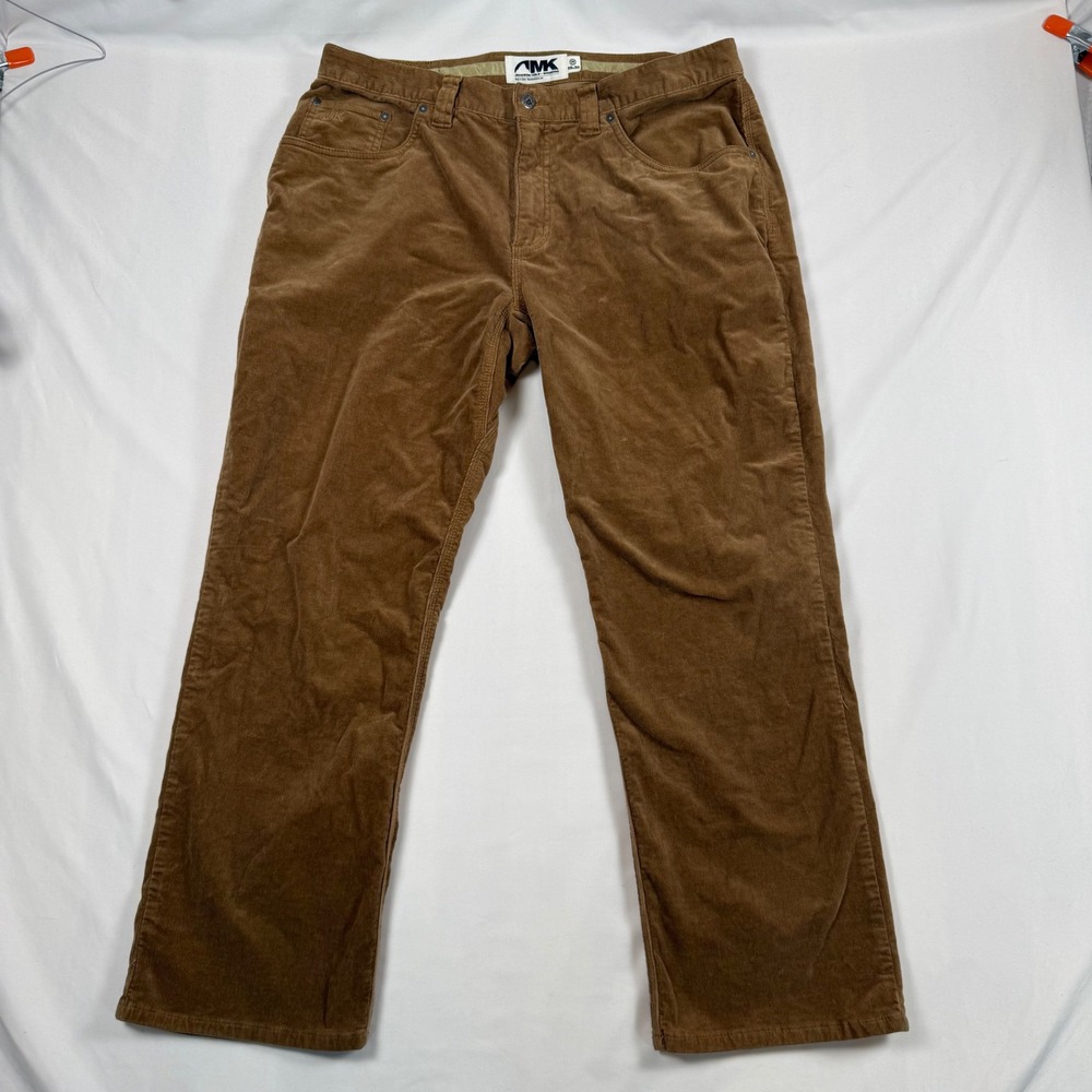 Mountain Khakis MK Teton Corduroy Pants Mens 38x30 Brown Straight Leg Stretch